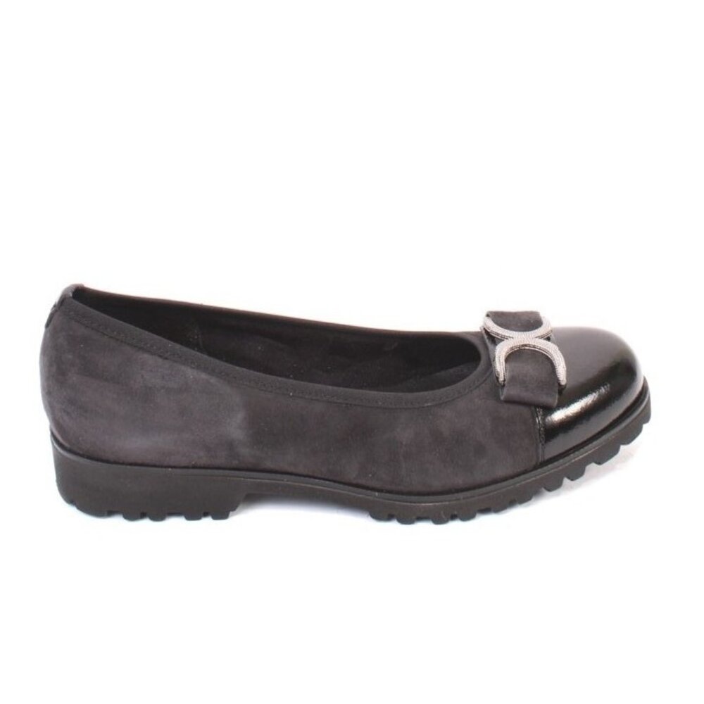 Vernissage 23321 Black Suede Leather Comfort Shoes Pumps - Picture 3 of 8